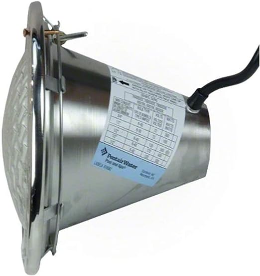 Pentair Amerlite Pool Light for Inground Pools with Stainless Steel Facering | 500W 120V 50' Cord | EC-602128