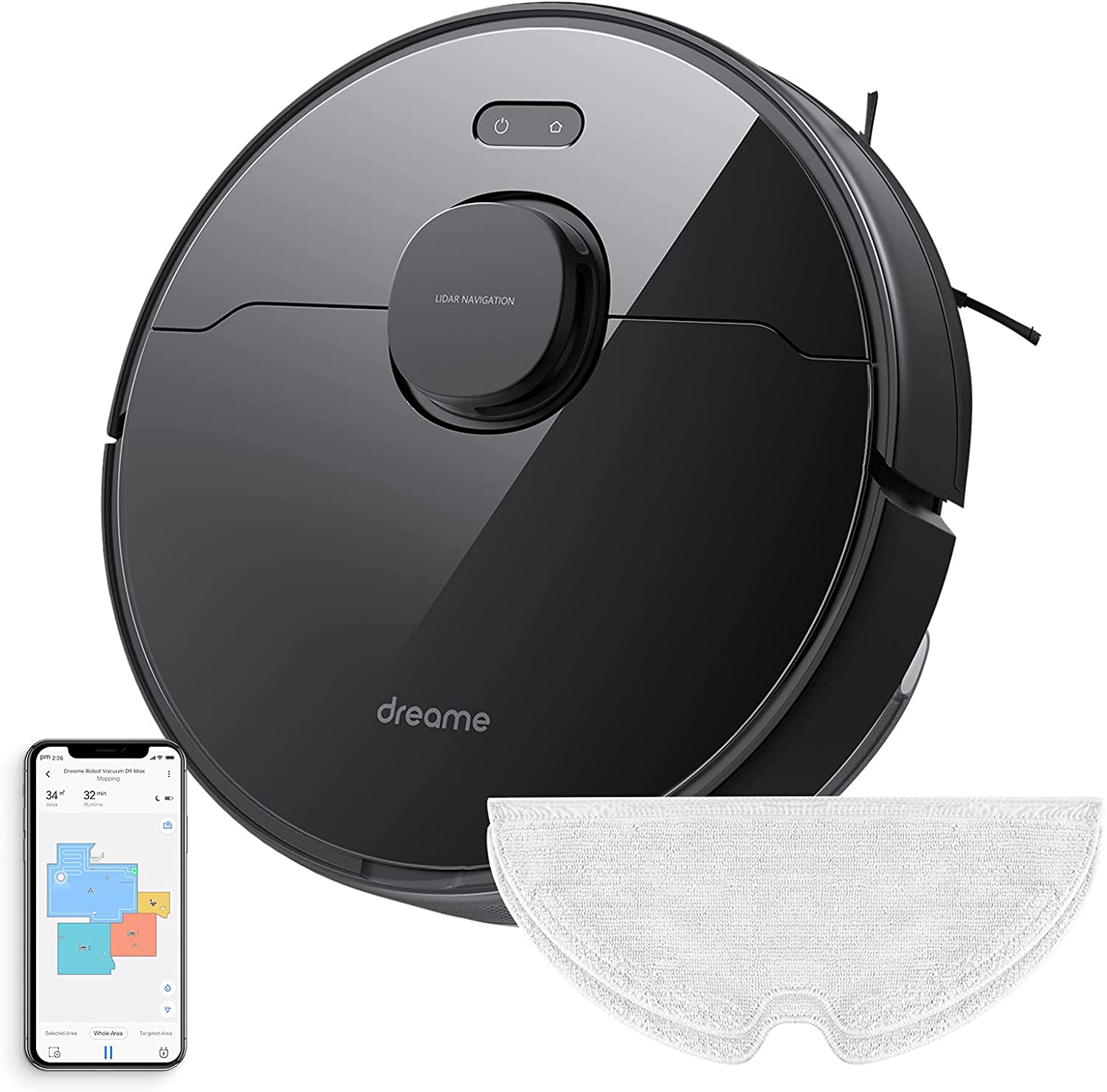 Dreametech D9 Max Robot Vacuum and Mop