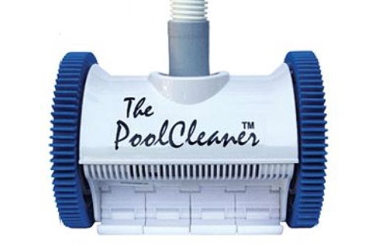 Poolvergnuegen PoolCleaner 2-Wheel Suction Cleaner - White and Blue