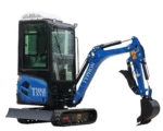 TYPHON TERROR XVII Heavy-Duty Cabin Mini Excavator – 4000 lbs Closed Cab Rubber Track Digger with Kubota Diesel