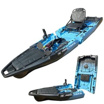 ReelYak 10ft Recon Modular Fin Drive Pedal Fishing Kayak | 430lbs Capacity | 2 Piece