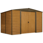 10 ft. x 8 ft. Woodridge Shed – Durable Metal Storage with Woodgrain Finish