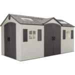 15 Ft. x 8 Ft. High-Density Polyethylene (Plastic) Outdoor Storage Shed with Steel-Reinforced Construction