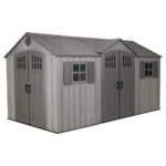 15′ x 8′ Rough Cut Backyard Storage Shed With Floor