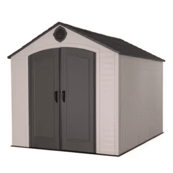 8 Ft. x 10 Ft. High-Density Polyethylene (Plastic) Outdoor Storage Shed with Steel-Reinforced Construction