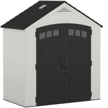 Vista 7 ft. x 4 ft. Resin Standard Modern Storage Shed with Floor Kit