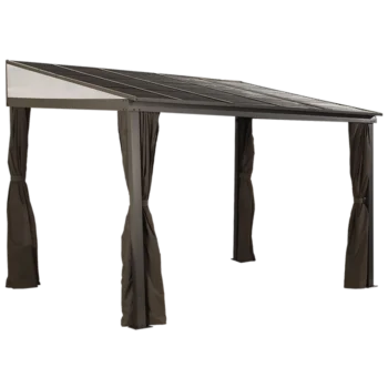 Sojag 500-9165470 10 x 12 ft. Portland No. 53 Wall Gazebo Steel Roof