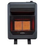 Bluegrass Living Natural Gas Vent Free Infrared Gas Space Heater With Blower and Base Feet – 20,000 BTU, T-Stat Control – Model# B20TNIR-BB