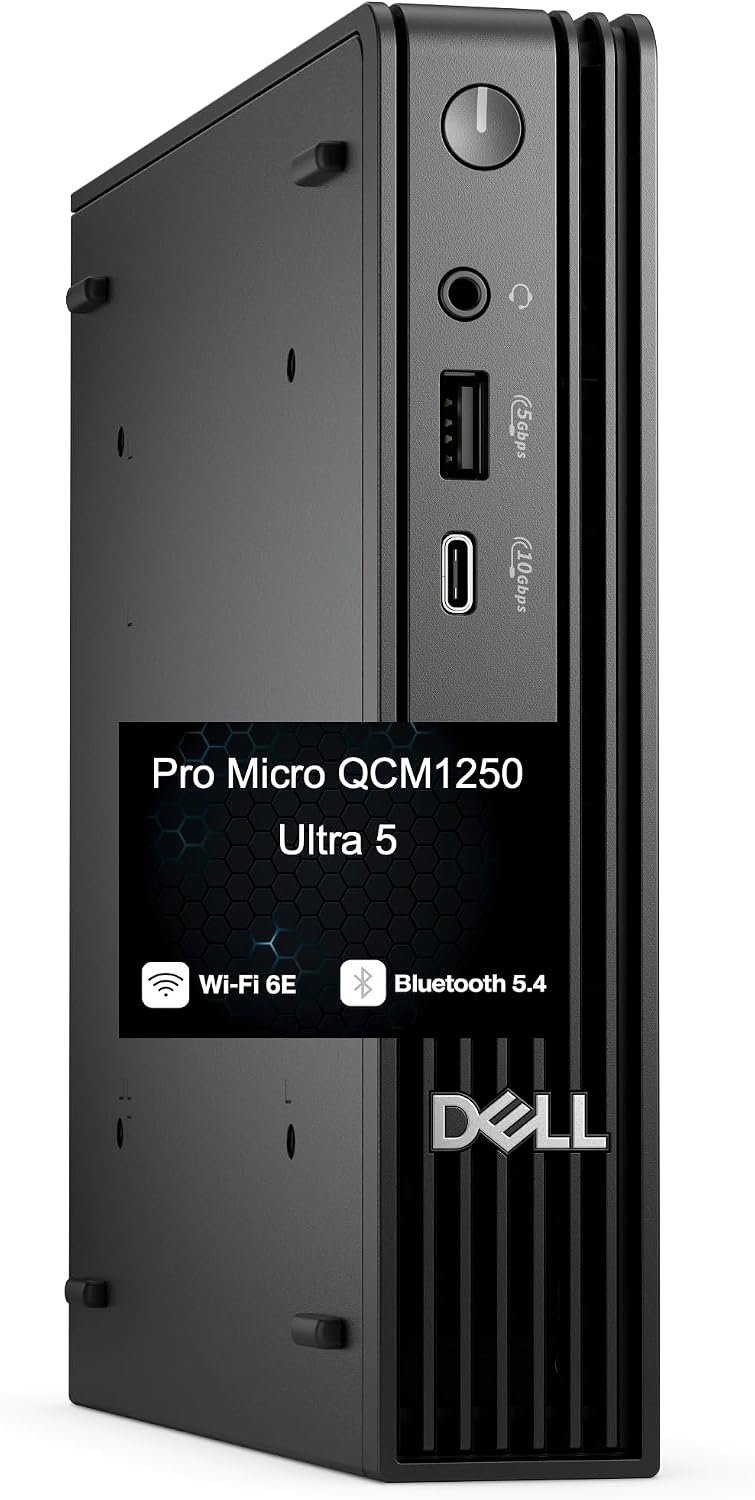 new-dell-promicro-intel-1.jpg Dell Pro Micro QCM1250 AI Business Mini Desktop (Intel Ultra 5-235T)