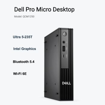 Dell Pro Micro QCM1250 AI Business Mini Desktop (Intel Ultra 5-235T)